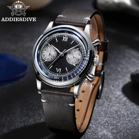 ★Holiday Sale★ADDIESDIVE Panda BB Chronograph Retro Men Watch 38mm Quartz Watch, AD2037 - Image 19