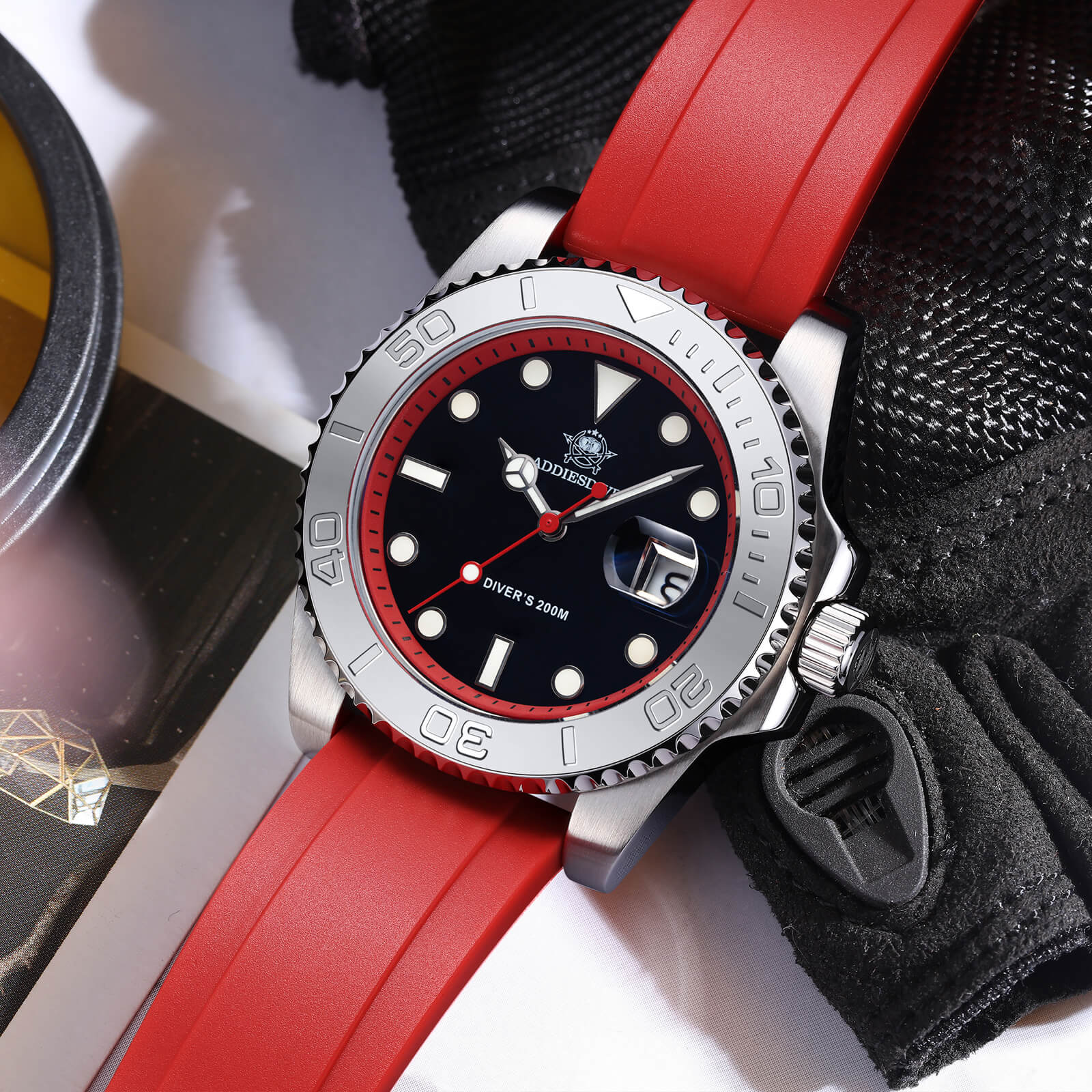 ★Holiday Sale★ADDIESDIVE 41mm Sports Quartz Watch Waterproof 200M (AD2040) - Image 16