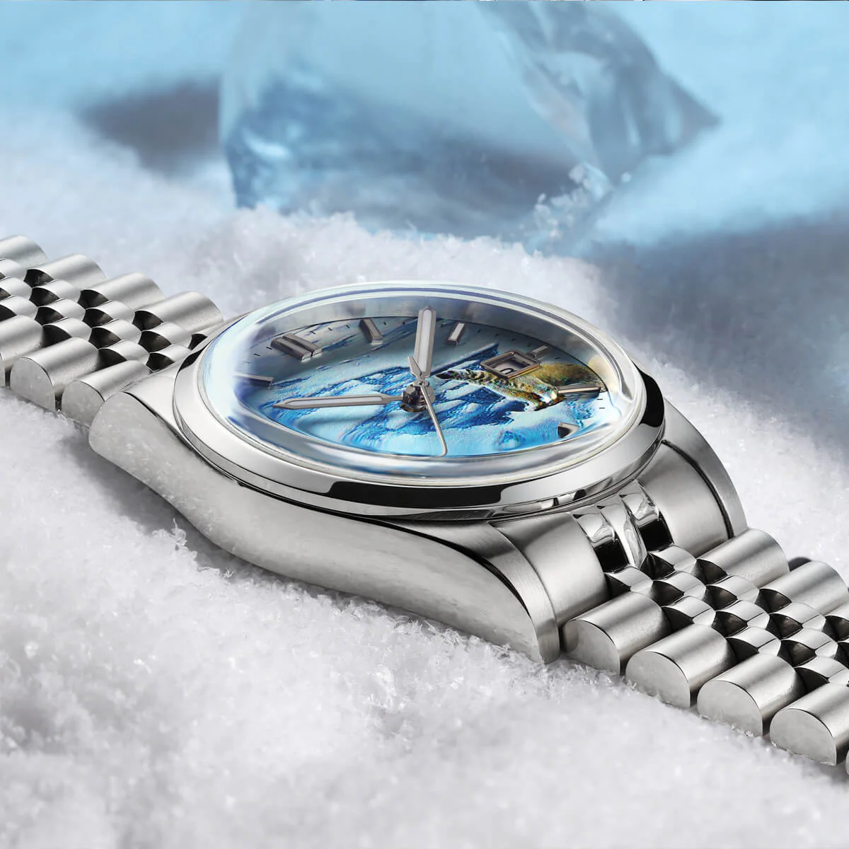 ★Holiday Sale★Addiesdive 39mm 3D Glacier Polar Bear Dial Automatic Watch （AD2042） - Image 7