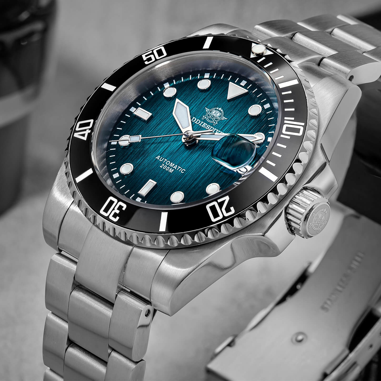 ADDIESDIVE Stainless Steel Sub Dive Watch AD2078 - Image 13