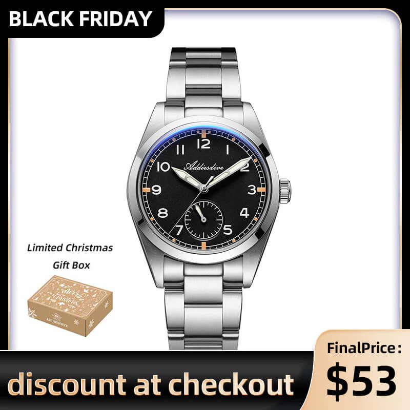 ★Weekly Deal★ADDIESDIVE 36mm VH60 Vintage Pilot Watch（AD2099） - Image 16