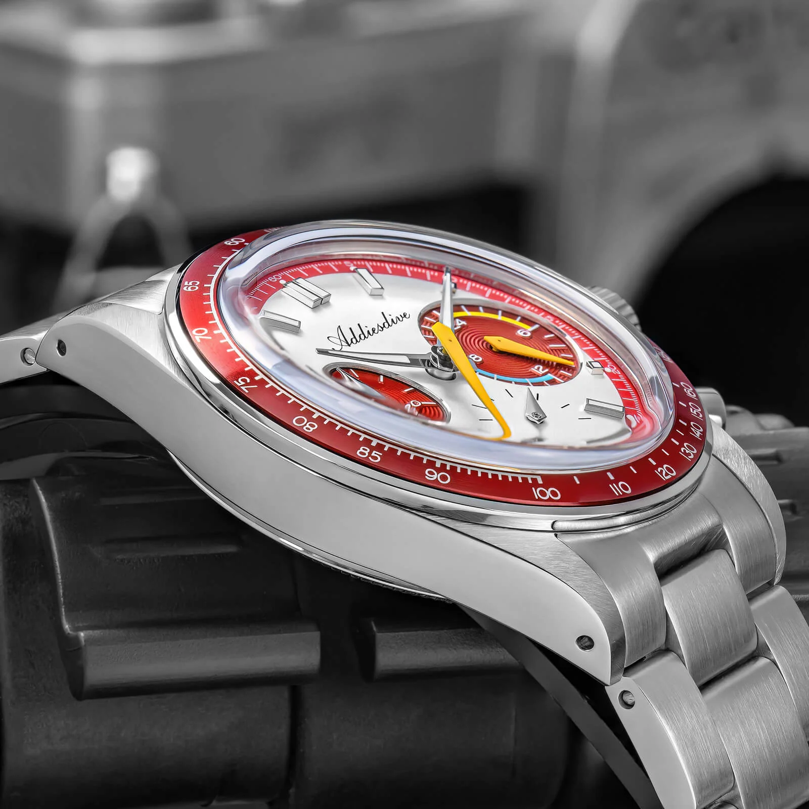 ADDIESDIVE 37mm VK63 Racing Chronograph Quartz Watch AD2539 - Image 4