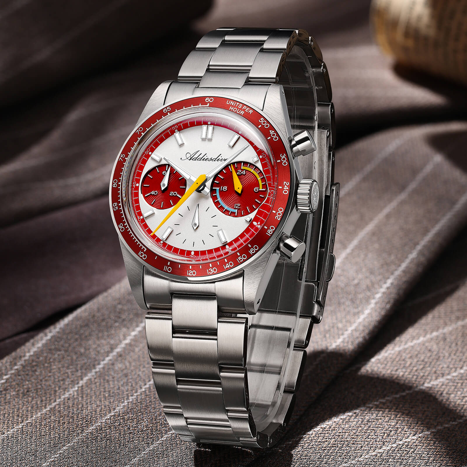ADDIESDIVE 37mm VK63 Racing Chronograph Quartz Watch AD2539 - Image 5