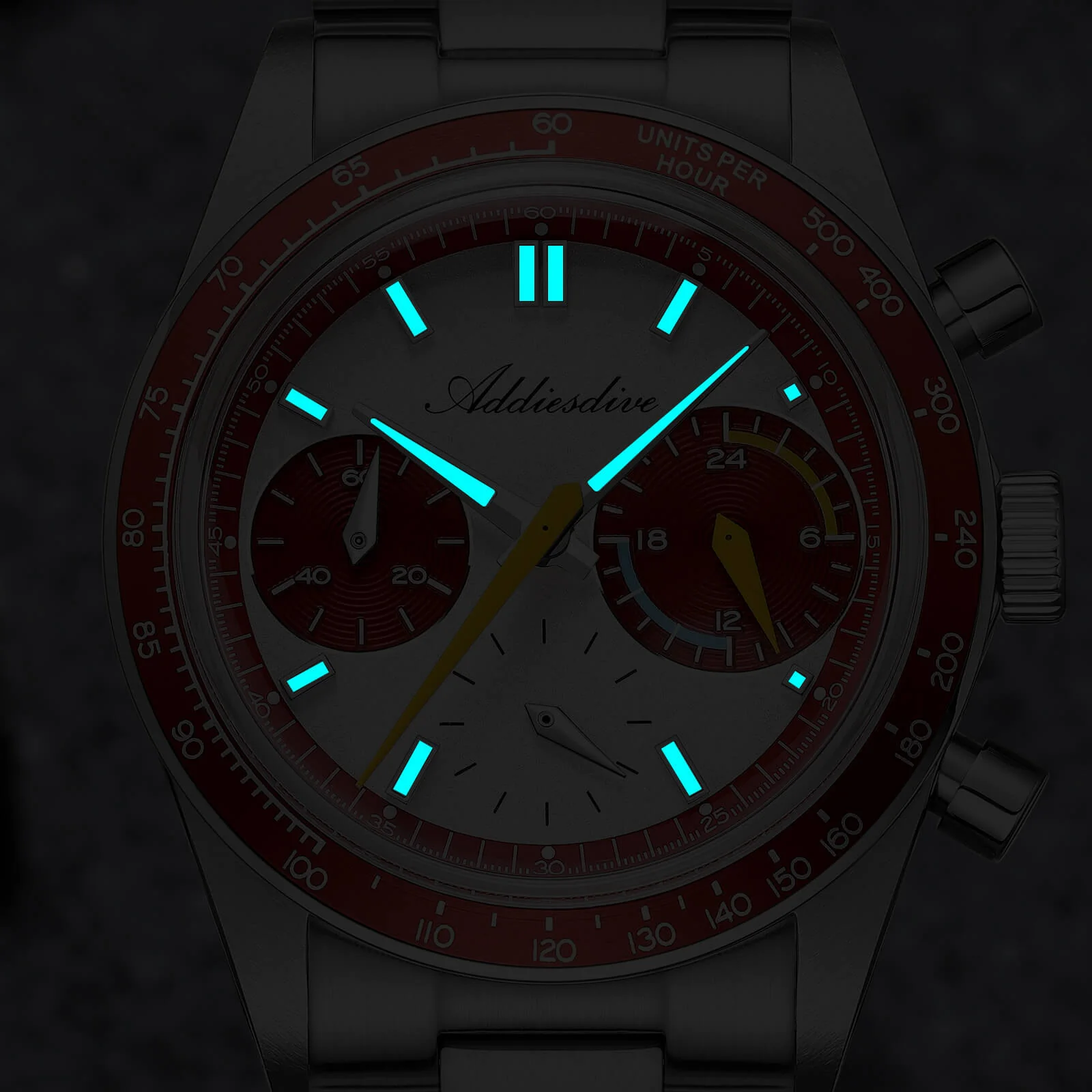 ADDIESDIVE 37mm VK63 Racing Chronograph Quartz Watch AD2539 - Image 8
