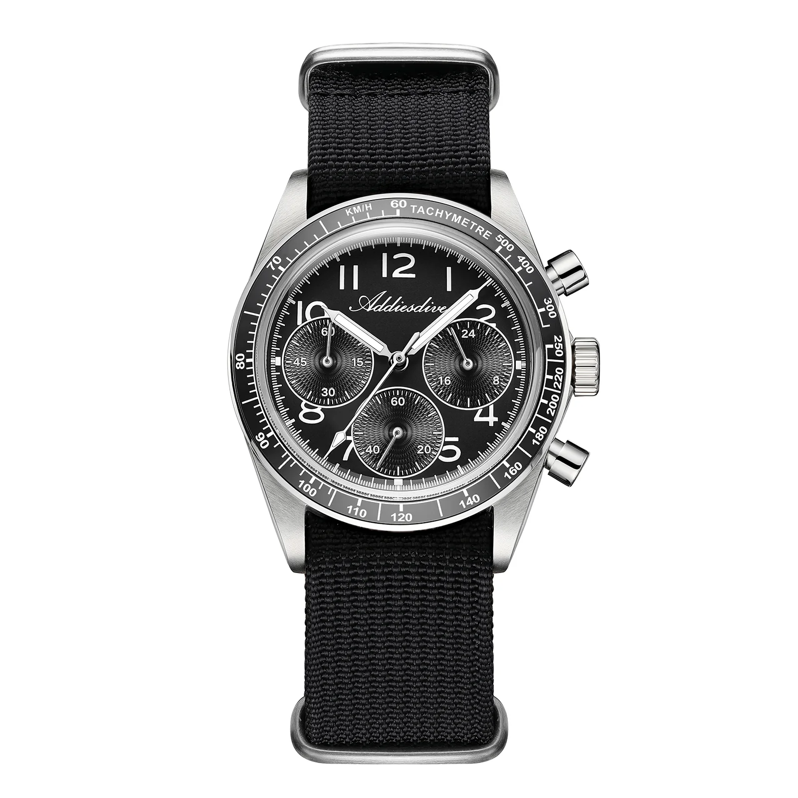 ADDIESDIVE 37mm VK63/0S20 Triple-Register Chronograph Watch AD2517/AD2543 - Image 5