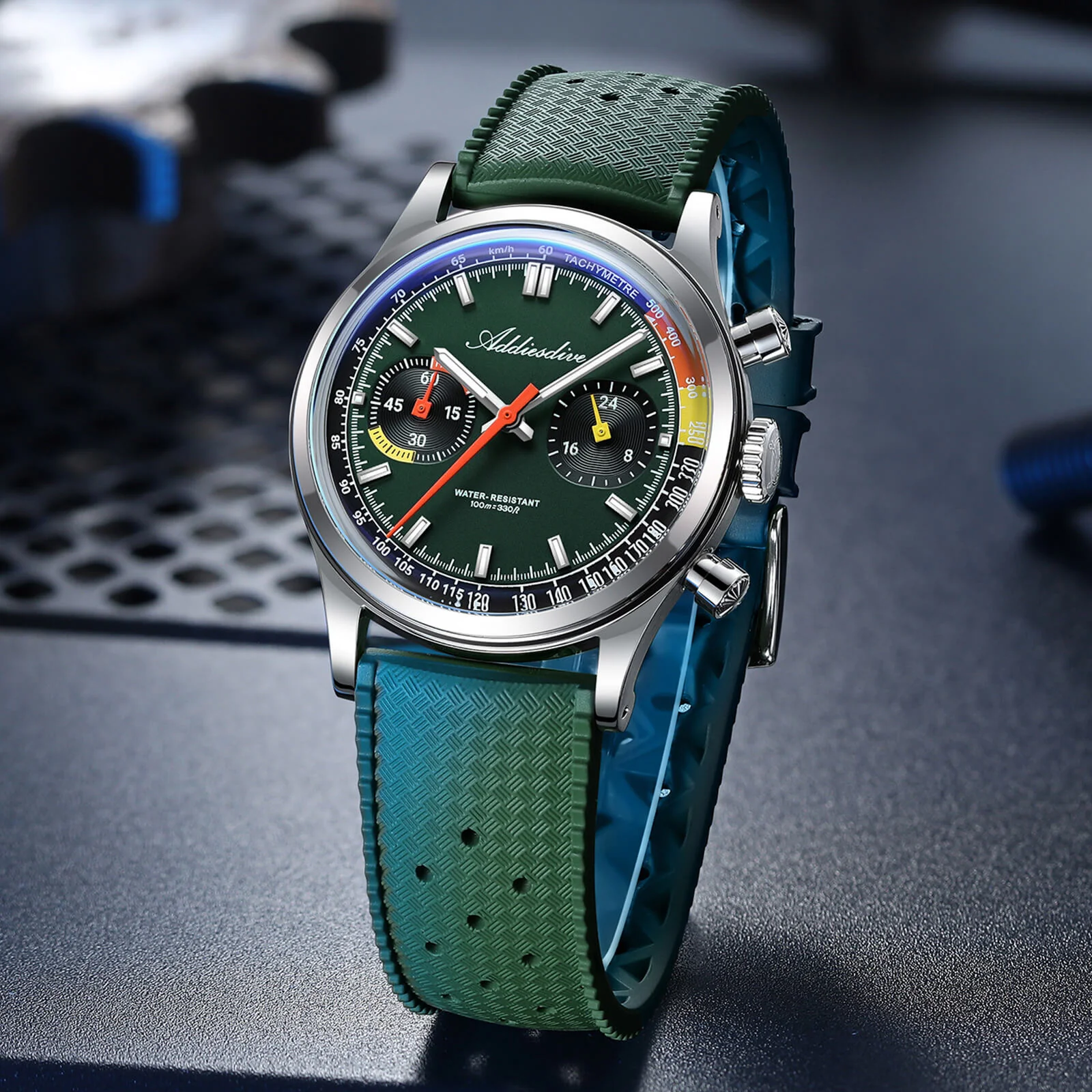 ★Flash Sale★ADDIESDIVE 38mm VK64 Racing-Inspired Chronograph Watch AD2529 - Image 10