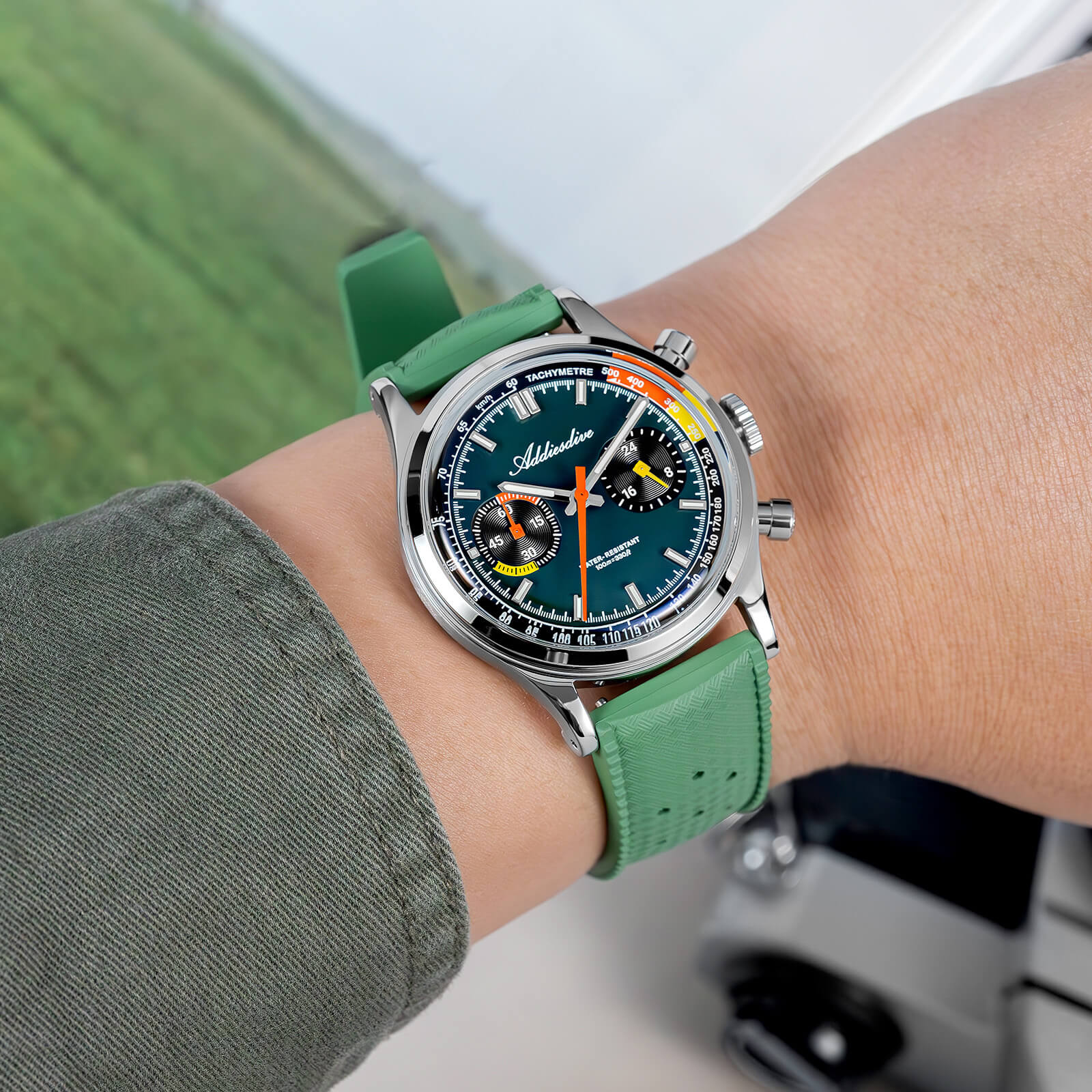 ★Flash Sale★ADDIESDIVE 38mm VK64 Racing-Inspired Chronograph Watch AD2529 - Image 14