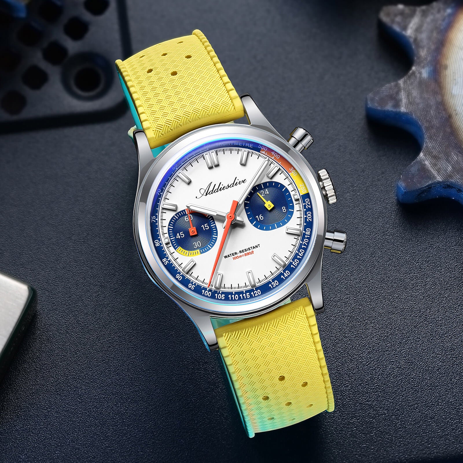 ★Flash Sale★ADDIESDIVE 38mm VK64 Racing-Inspired Chronograph Watch AD2529 - Image 25