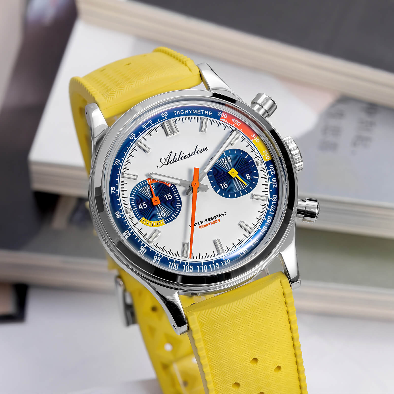 ★Flash Sale★ADDIESDIVE 38mm VK64 Racing-Inspired Chronograph Watch AD2529 - Image 26