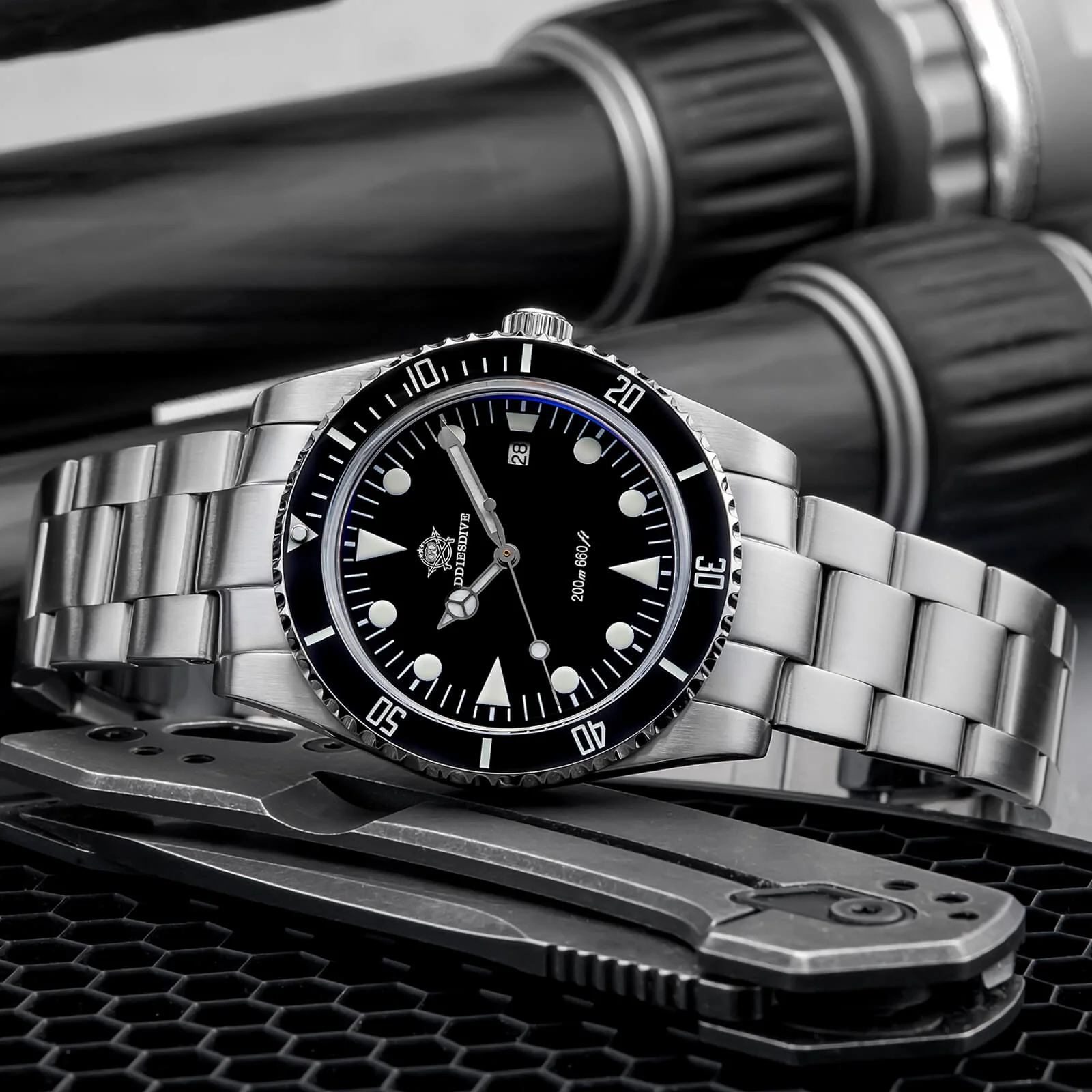 ★Holiday Sale★ADDIESDIVE 39mm Quartz Watch with Bi-directional Rotating Bezel AD2068 - Image 7