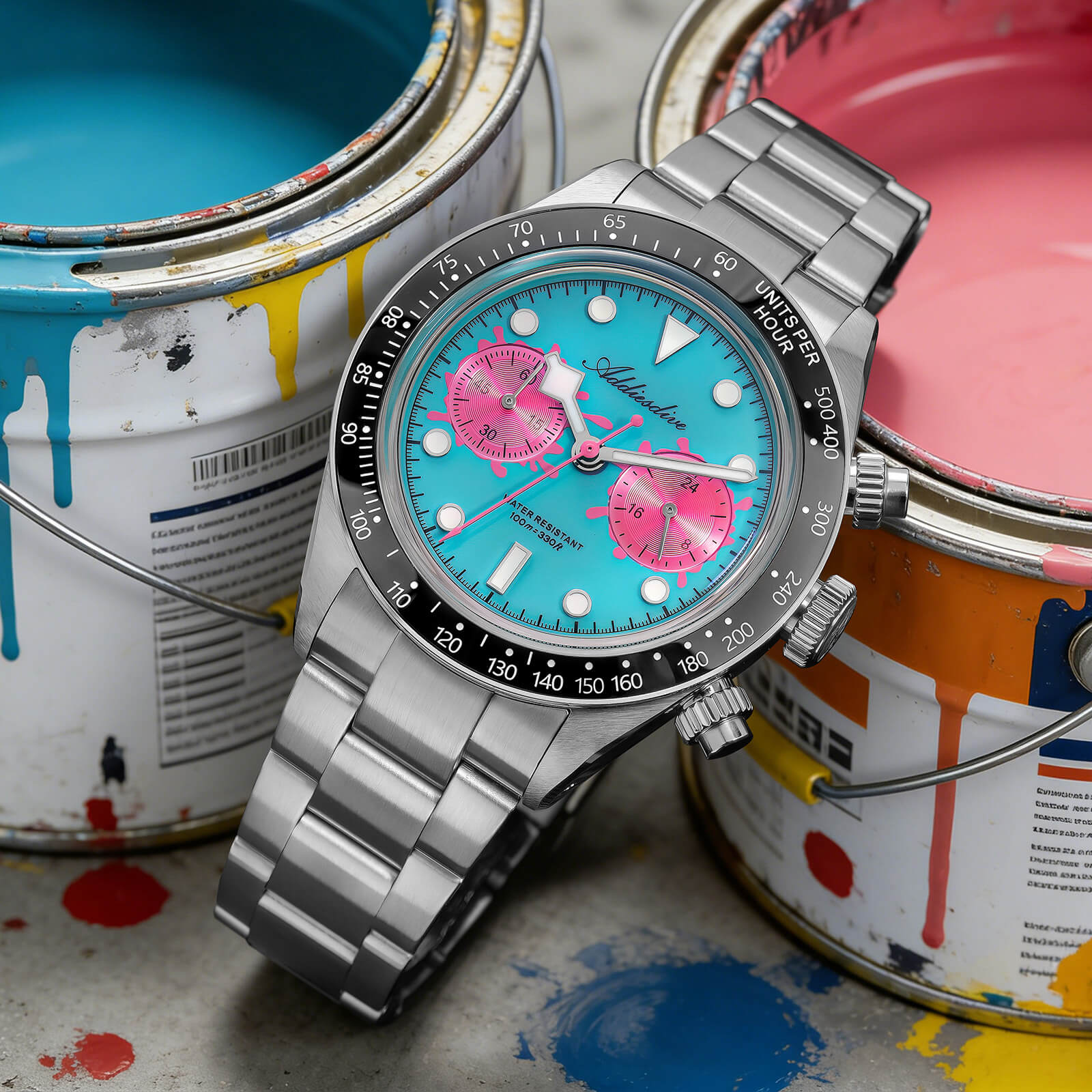 ★Holiday Sale★ADDIESDIVE 40mm VK64 Chronograph Watch AD2520 - Image 5