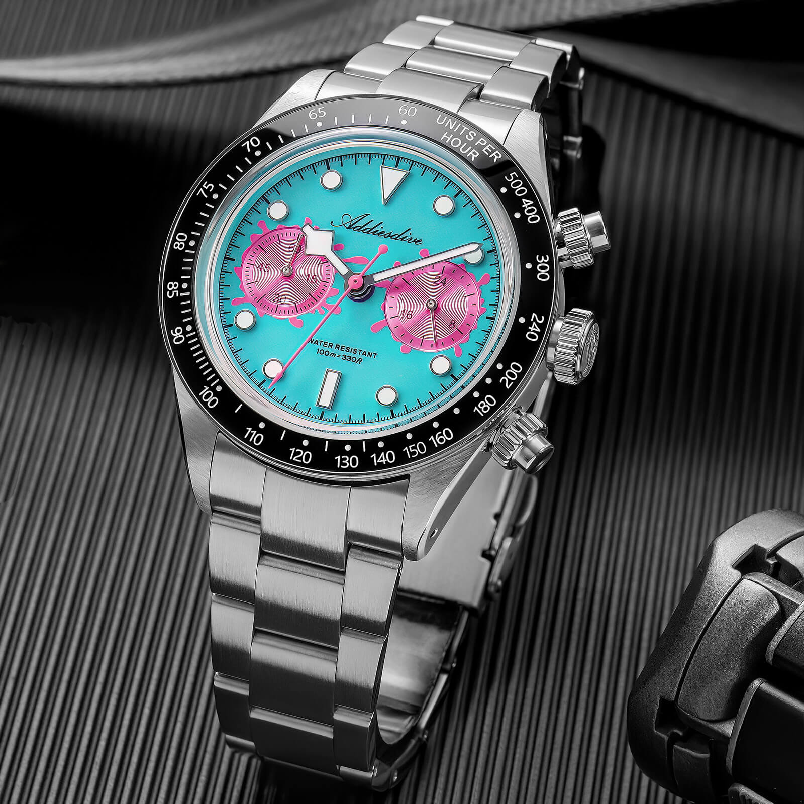 ★Holiday Sale★ADDIESDIVE 40mm VK64 Chronograph Watch AD2520 - Image 8