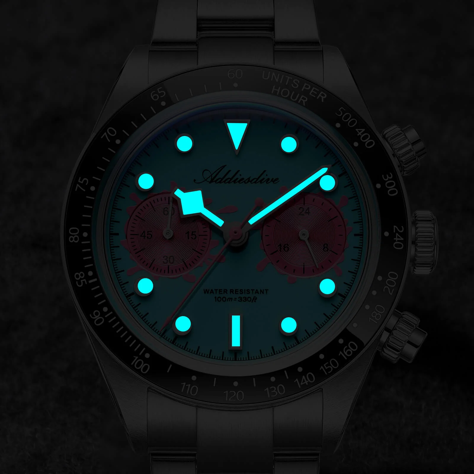 ★Holiday Sale★ADDIESDIVE 40mm VK64 Chronograph Watch AD2520 - Image 9