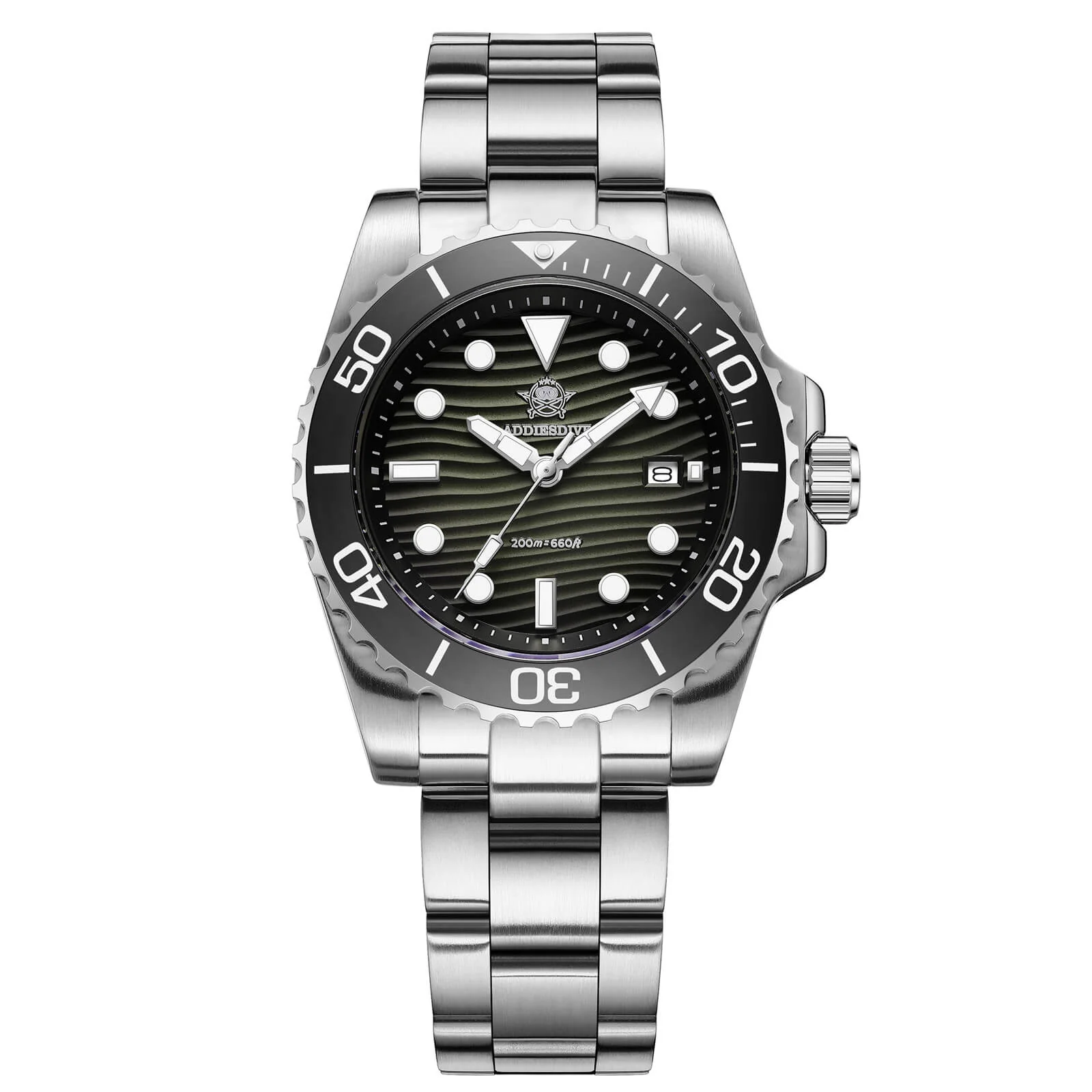 Addiesdive 41mm Desert Texture Sub Diver Quartz Watch AD2537 - Image 16