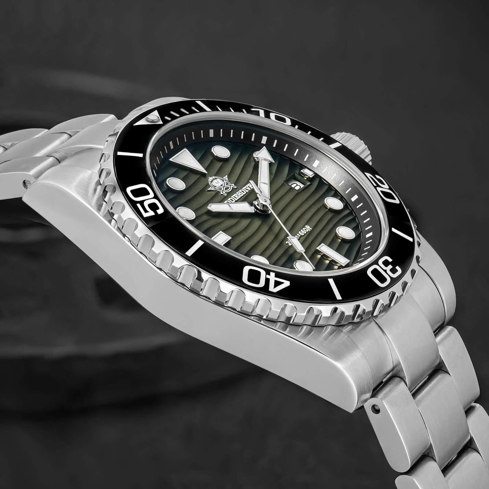 Addiesdive 41mm Desert Texture Sub Diver Quartz Watch AD2537 - Image 21