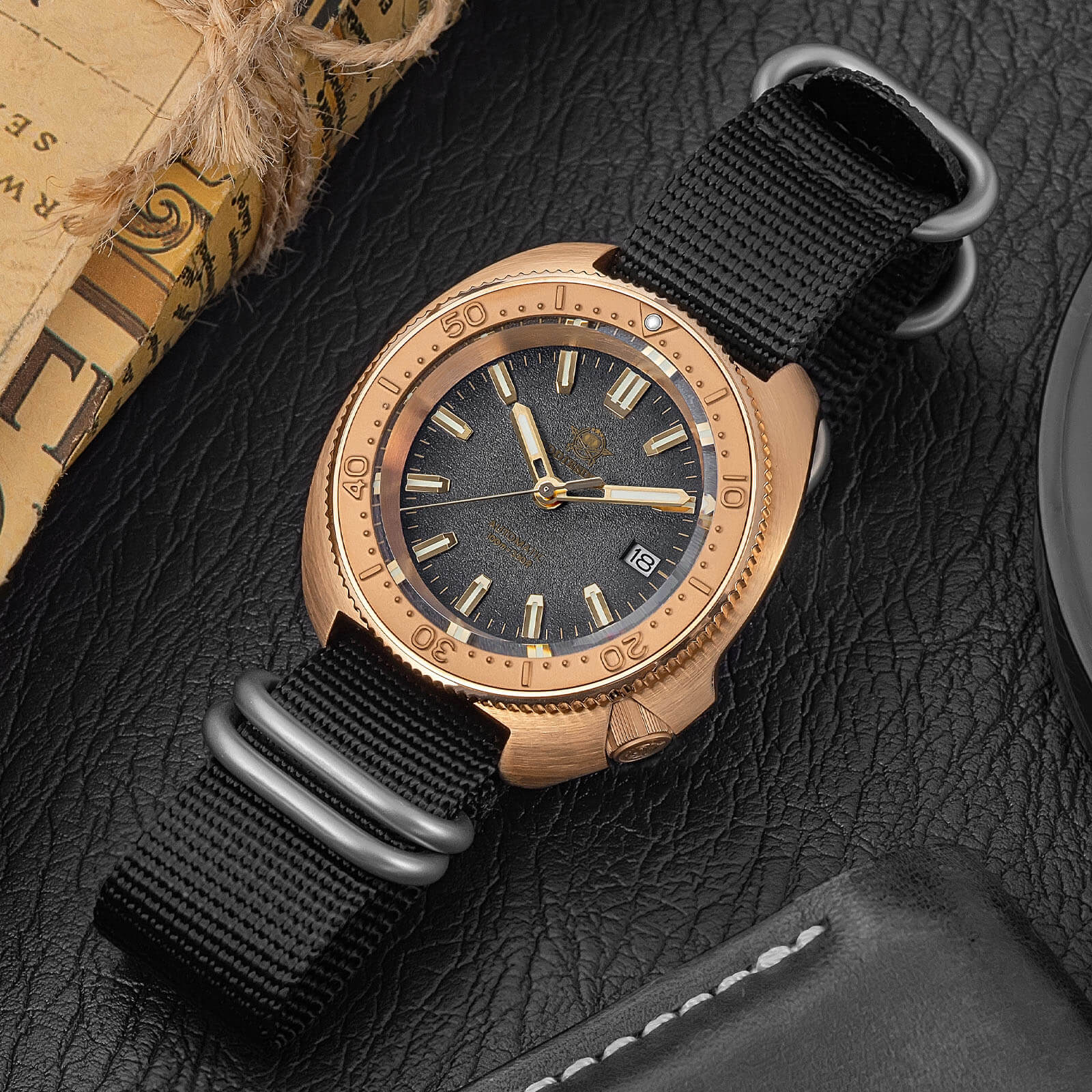 Addiesdive Bronze Captain Willard Automatic Watch AD2097 - Image 15