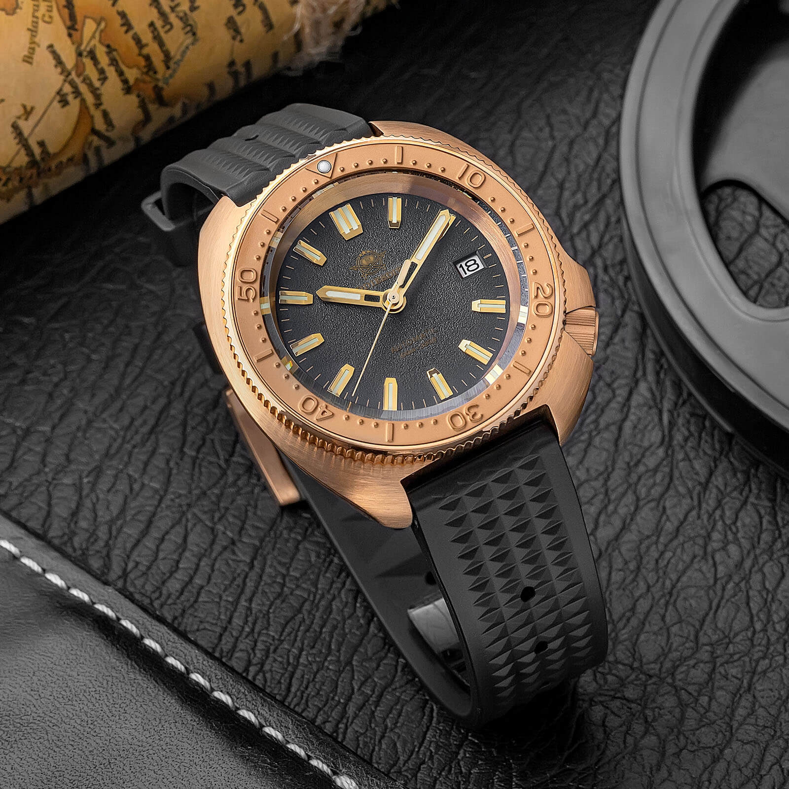 Addiesdive Bronze Captain Willard Automatic Watch AD2097 - Image 3