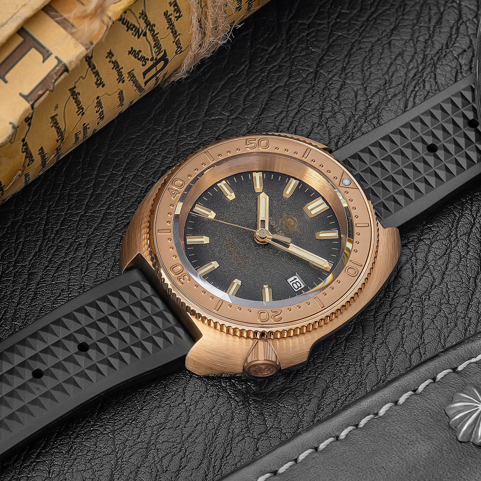 Addiesdive Bronze Captain Willard Automatic Watch AD2097 - Image 4