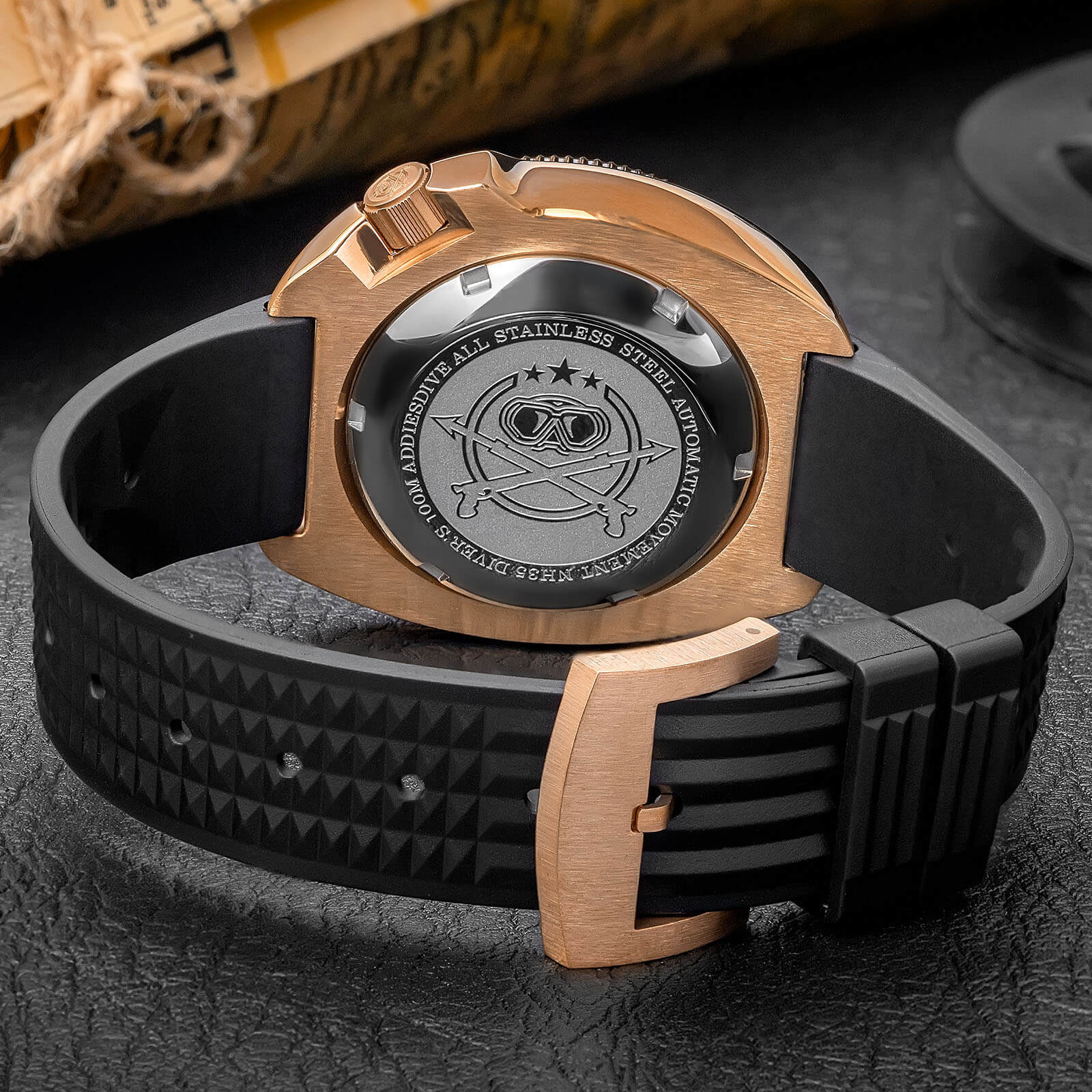 Addiesdive Bronze Captain Willard Automatic Watch AD2097 - Image 9