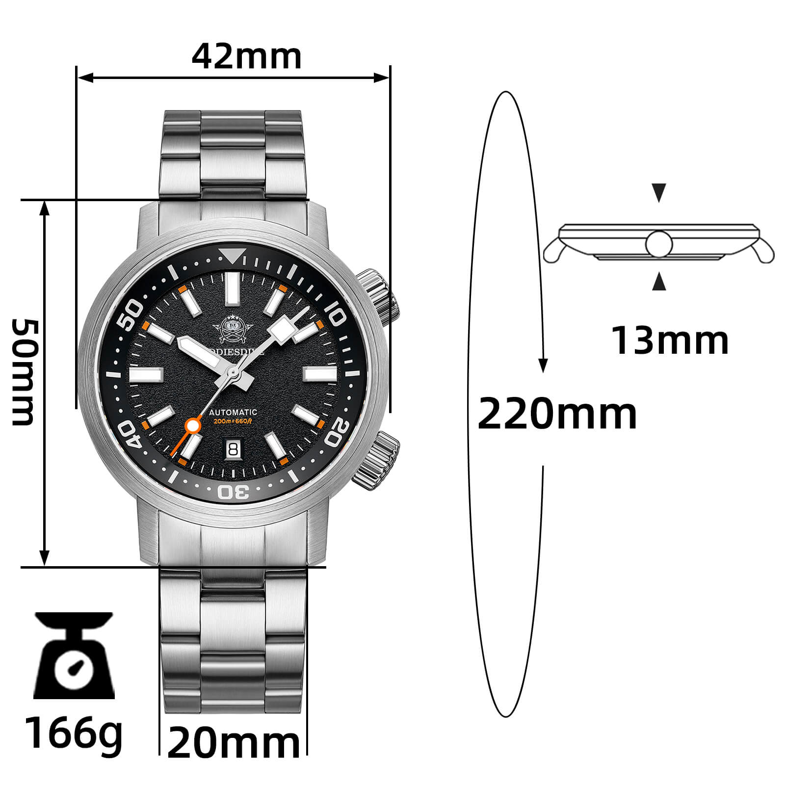 ★Holiday Sale★Addiesdive Diver’s Automatic Watch with Internal Rotating Bezel AD2541 - Image 16