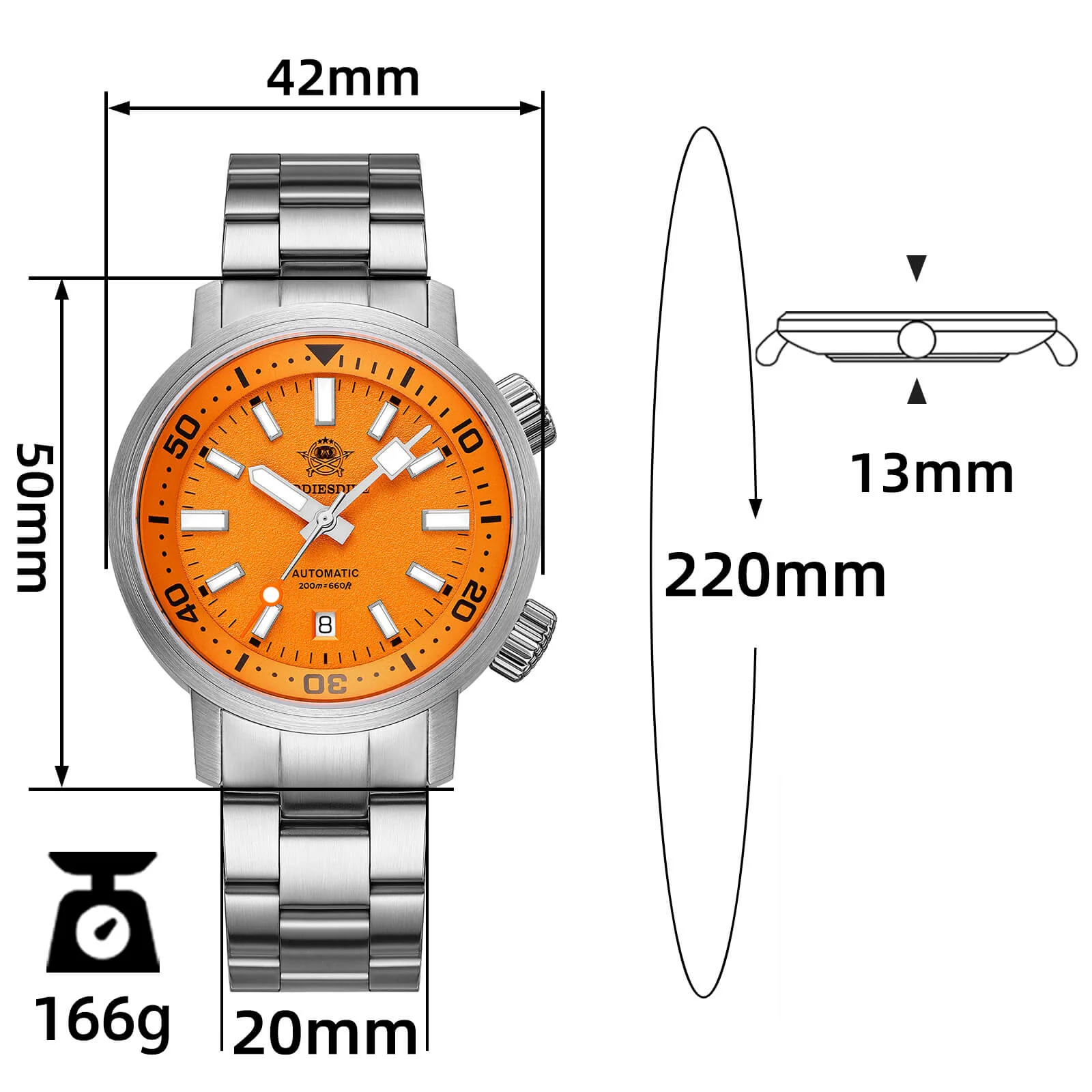 ★Holiday Sale★Addiesdive Diver’s Automatic Watch with Internal Rotating Bezel AD2541 - Image 9