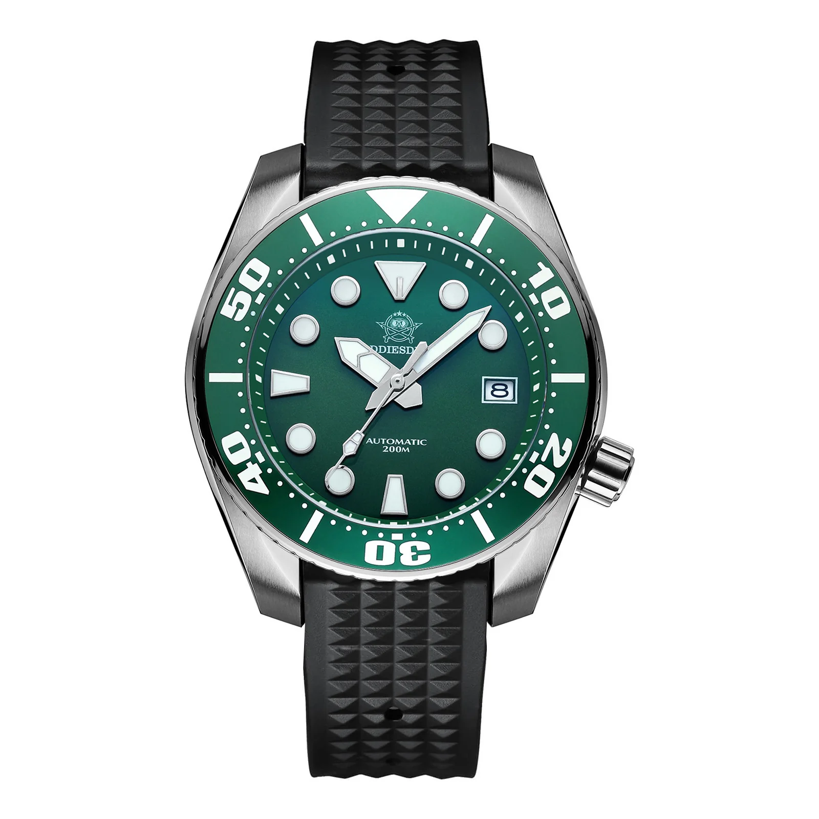 ★Holiday Sale★ADDIESDIVE® Sumo Green Professional Dive Watch for Men 44.5mm (MY-H10) Black/Green Dial - Image 10