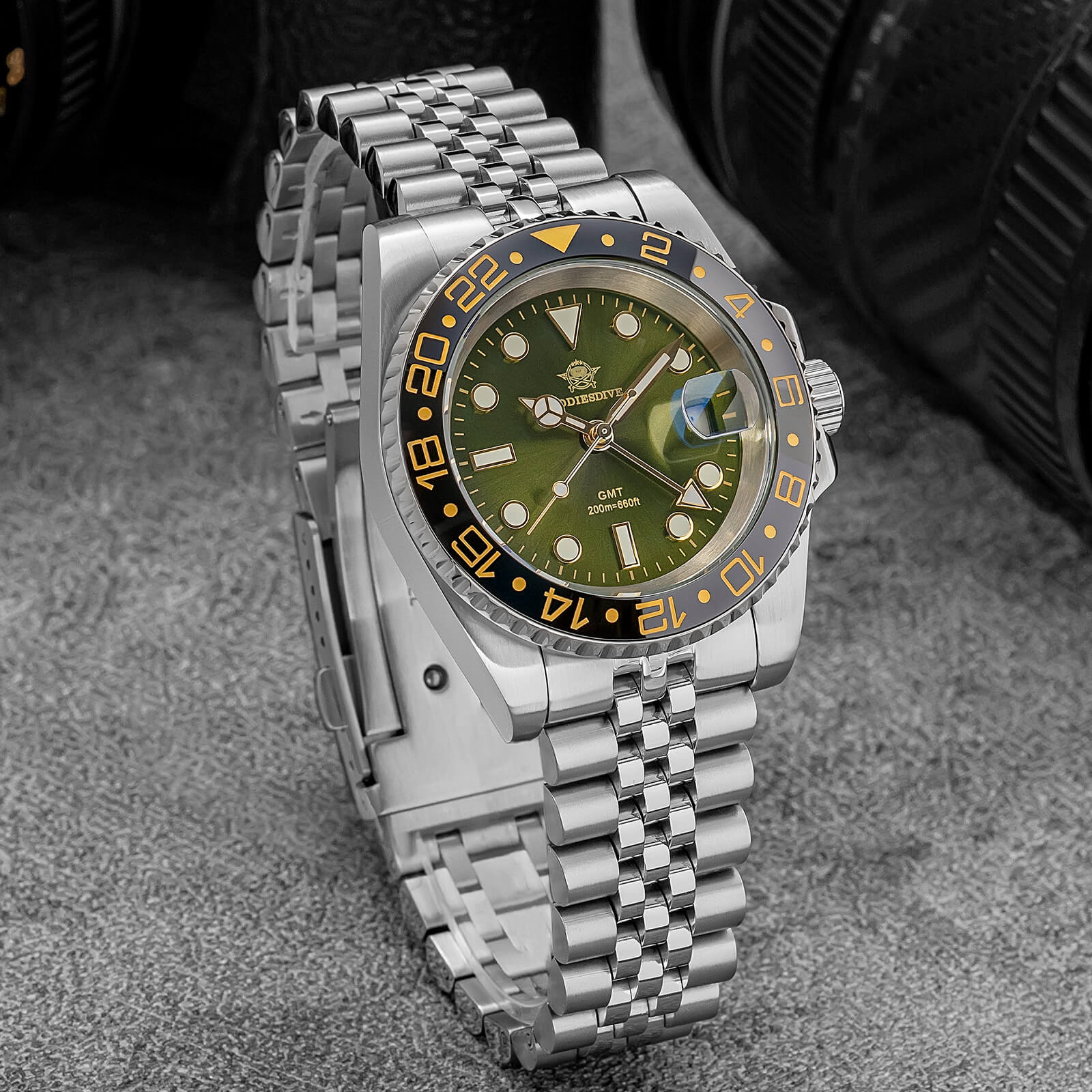 ADDIESDIVE Water Ghost Luxury Dive Watch GMT Quartz Watch AD2050-with Calendar - Image 22