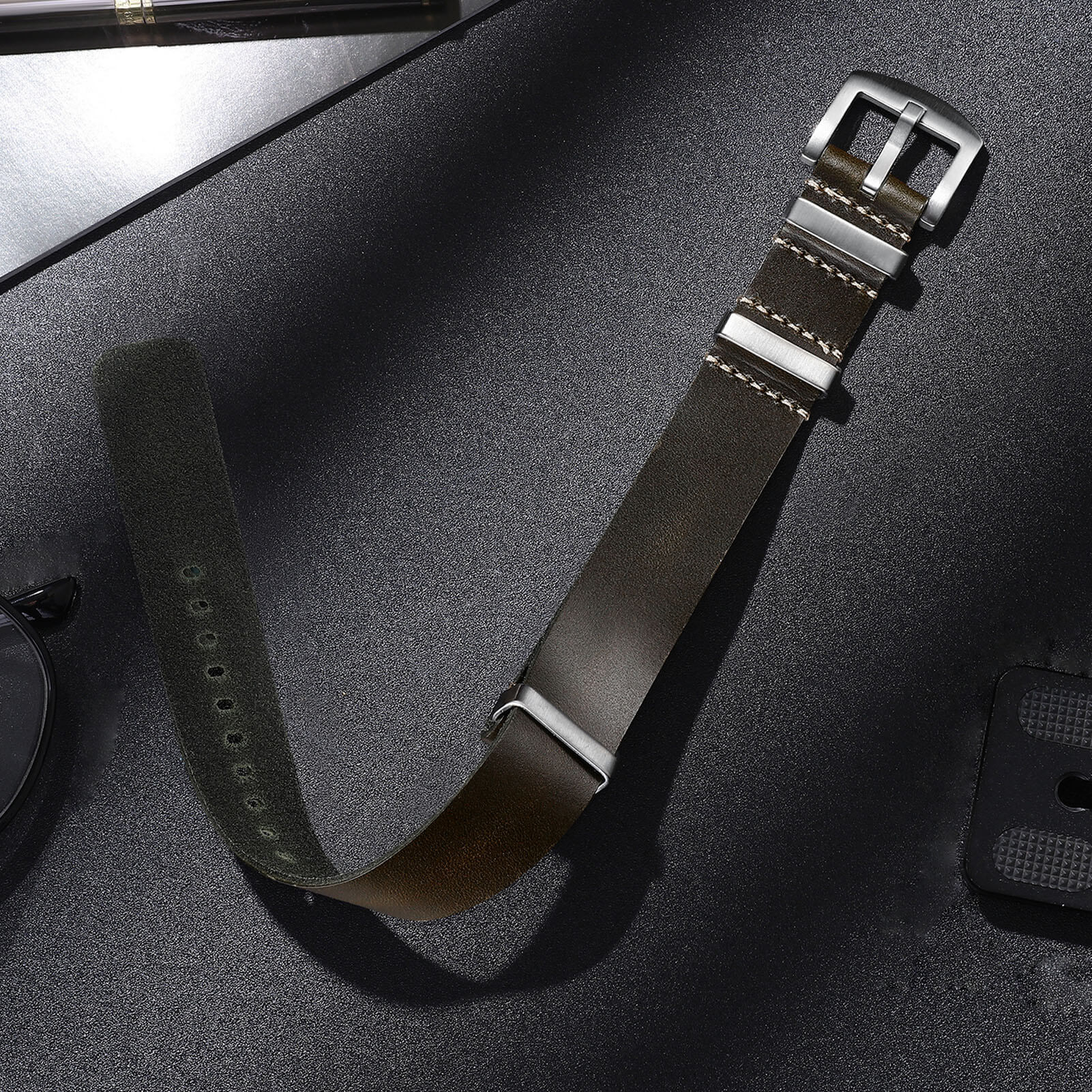 ADDIESDIVE Leather Watch Strap for Men, 20mm - Image 17