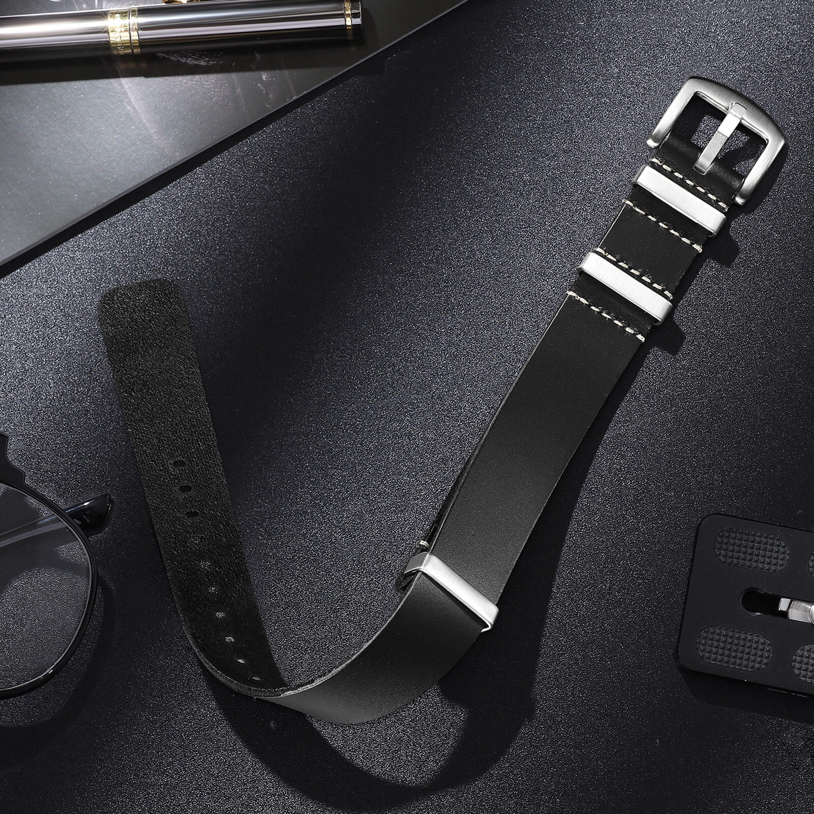 ADDIESDIVE Leather Watch Strap for Men, 20mm - Image 24