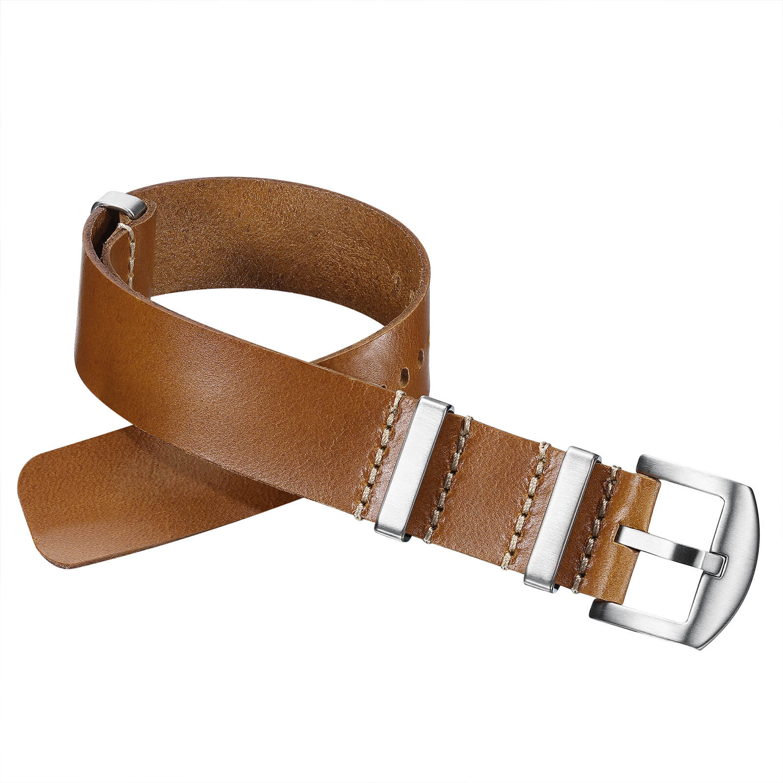 ADDIESDIVE Leather Watch Strap for Men, 20mm - Image 4