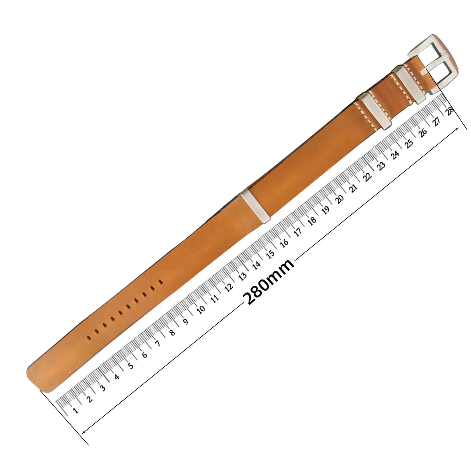 ADDIESDIVE Leather Watch Strap for Men, 20mm - Image 7