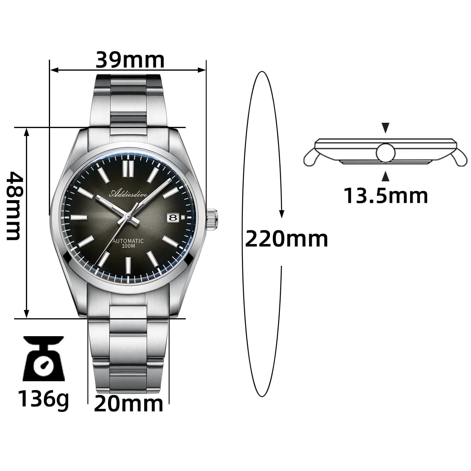 ★Holiday Sale★ADDIESDIVE Original Design Men Watch AD2071 - Image 16