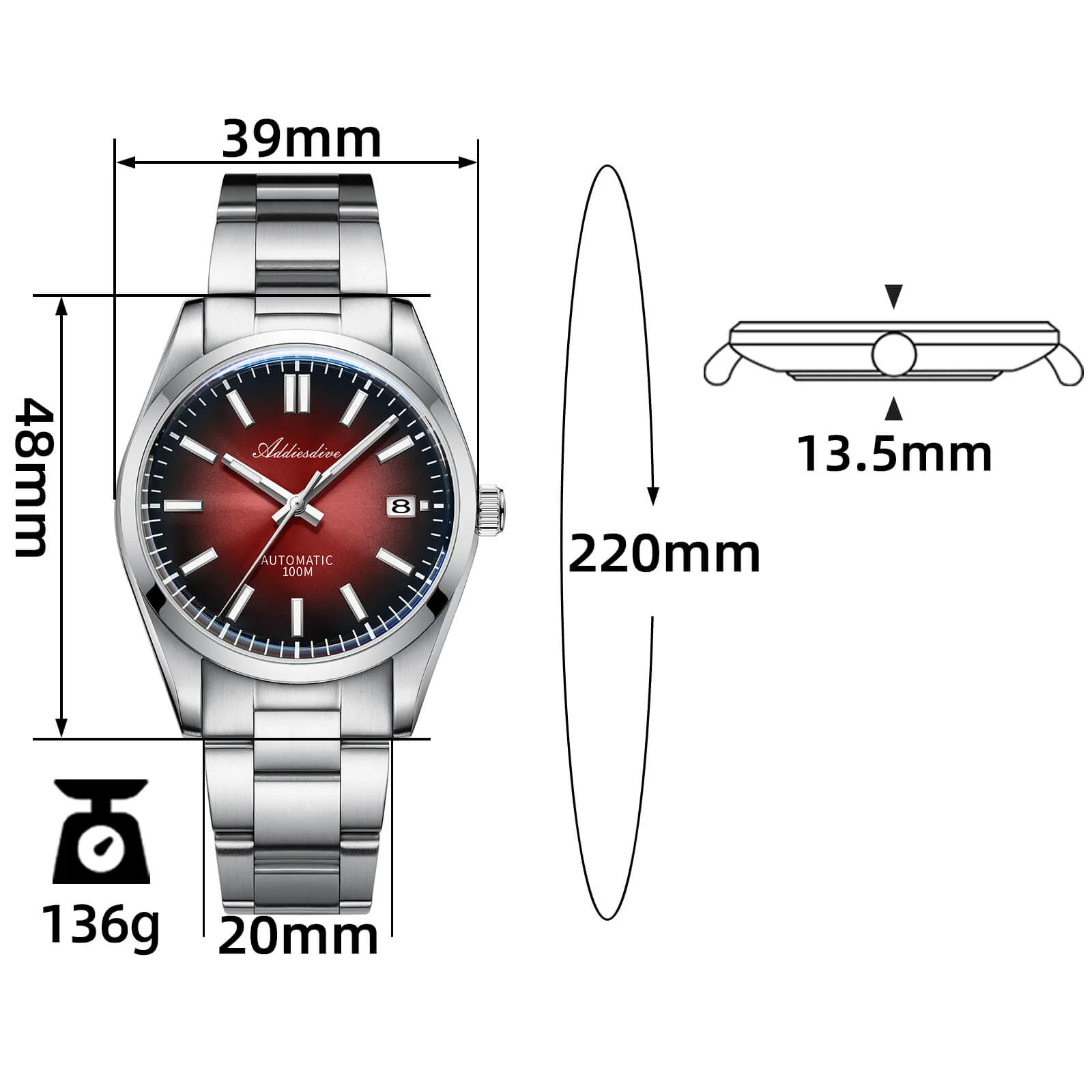 ★Holiday Sale★ADDIESDIVE Original Design Men Watch AD2071 - Image 2