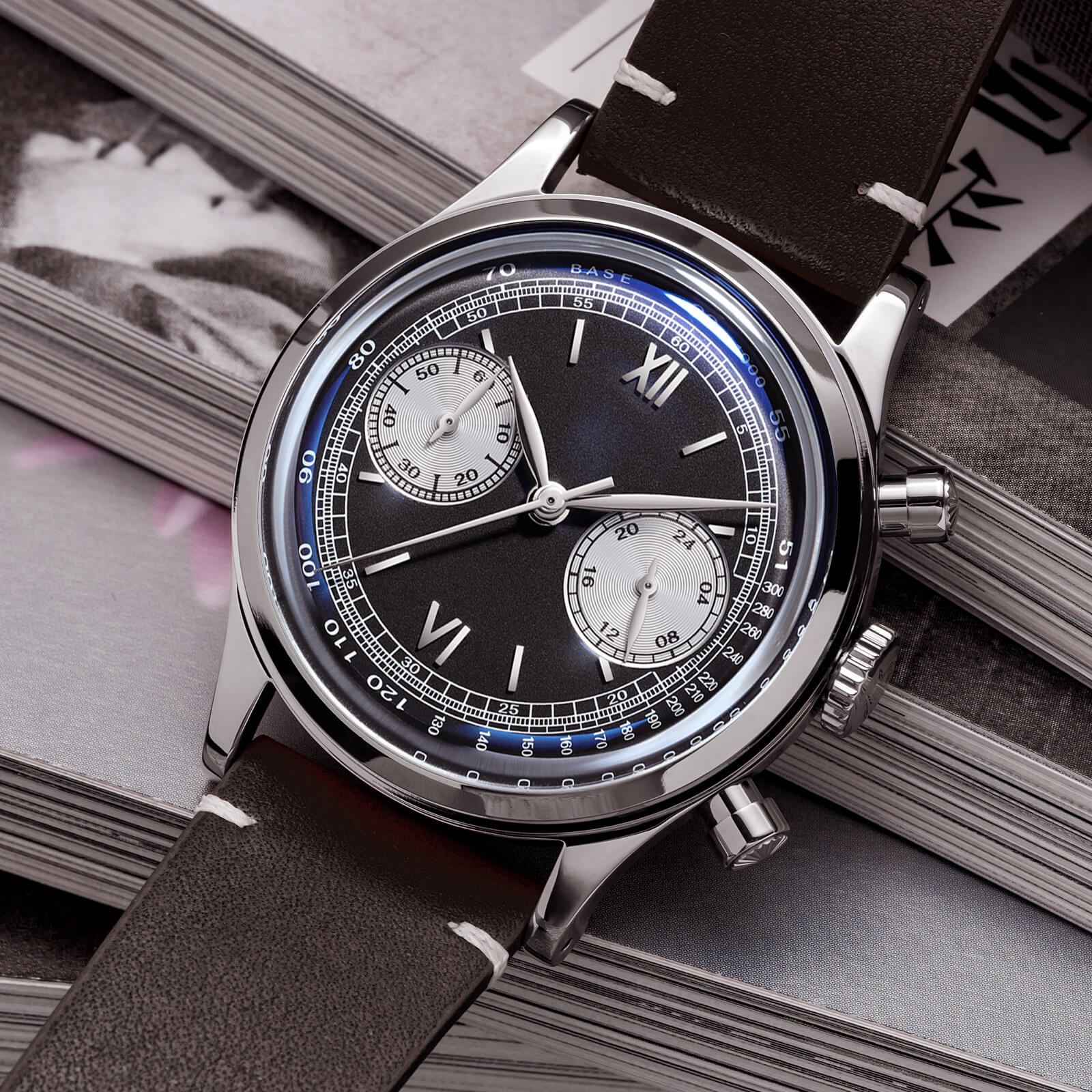 ★India Warehouse★ADDIESDIVE Panda BB Chronograph Retro Men Watch 38mm Quartz Watch - Image 10