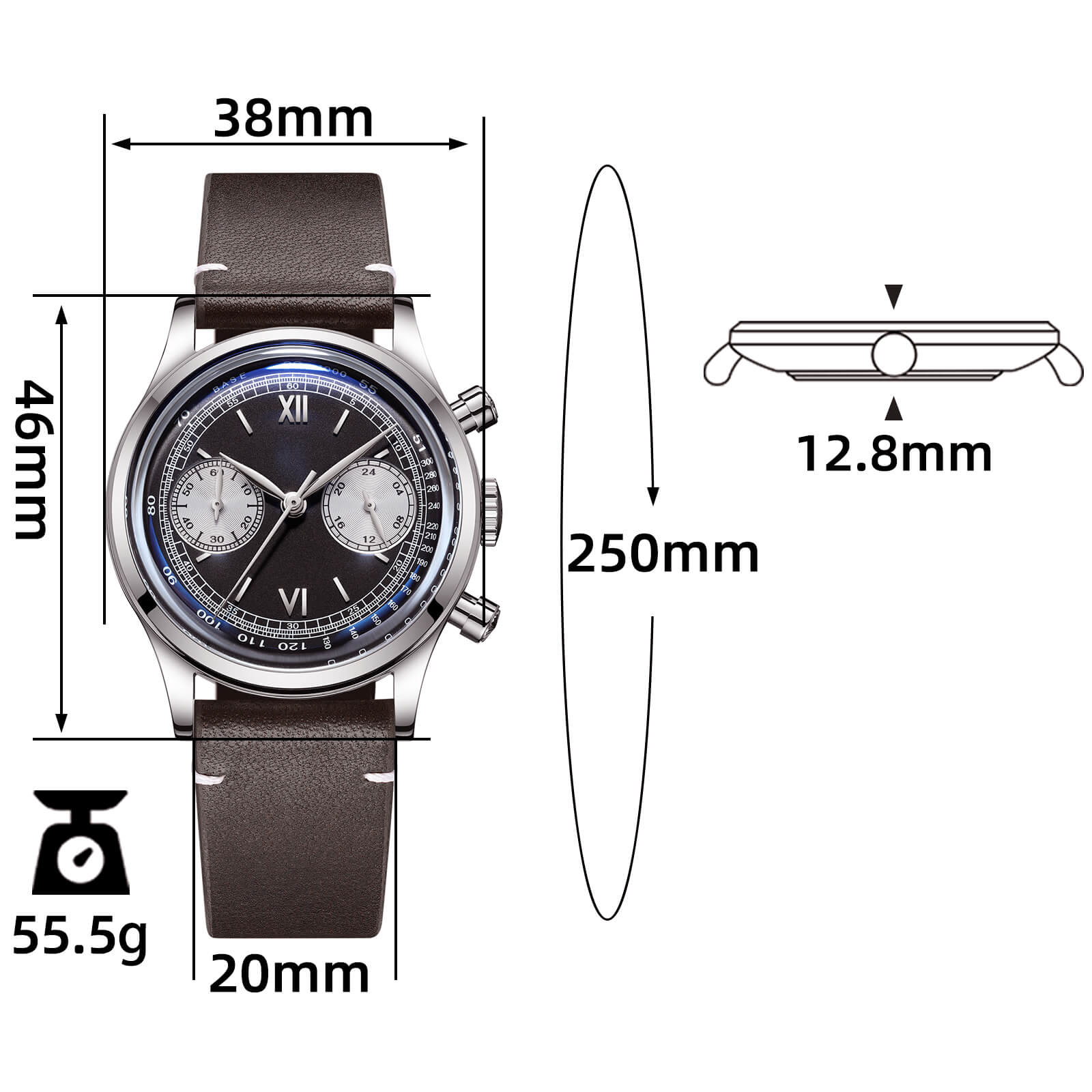 ★India Warehouse★ADDIESDIVE Panda BB Chronograph Retro Men Watch 38mm Quartz Watch - Image 3
