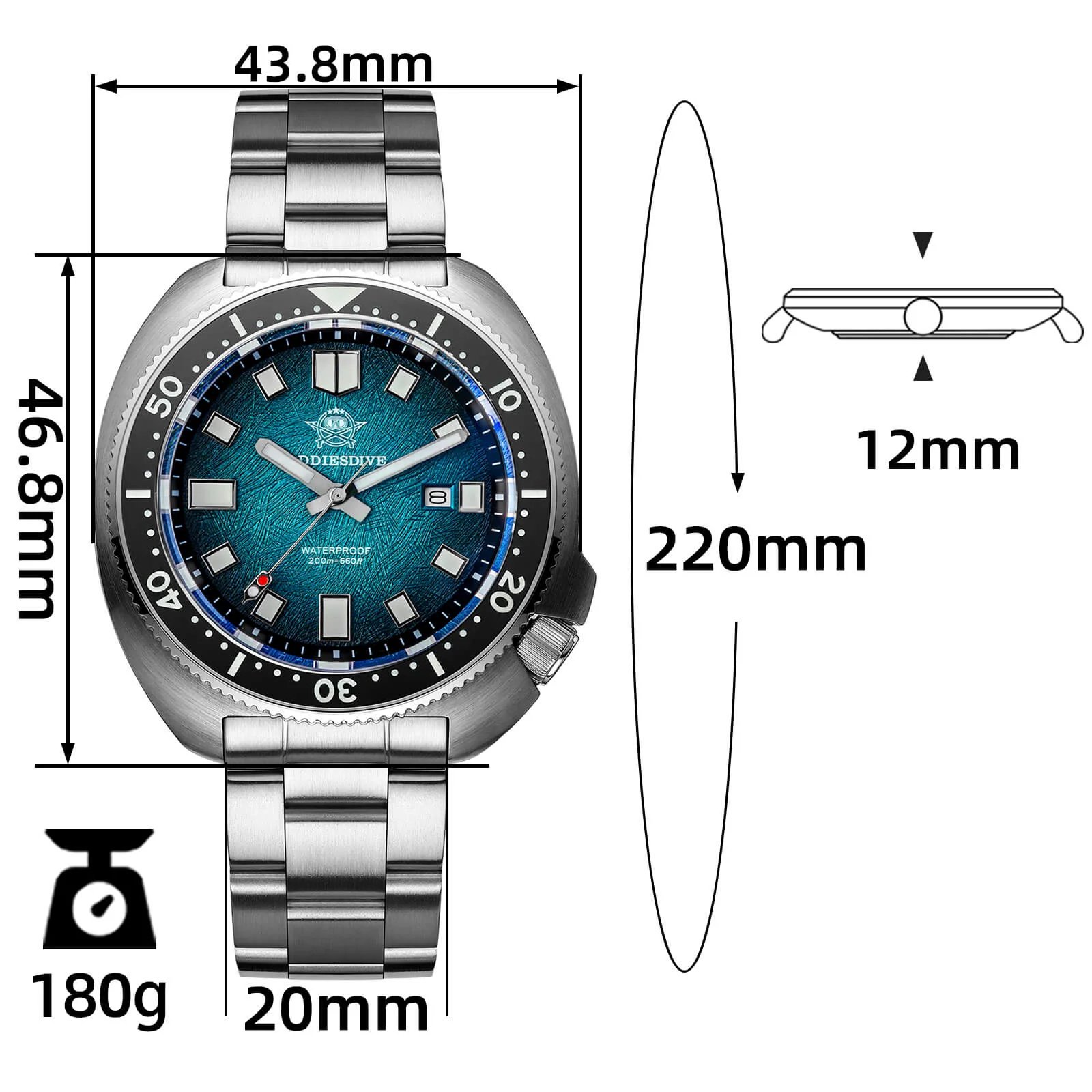 ★Holiday Sale★Addiesdive Turtle Quartz Diver Men Watch Sapphire Crystal AD2511 - Image 17