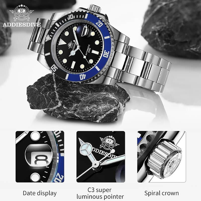 ★Holiday Sale★Addiesdive Two Color Sub NH35 Mechanical Watch H3AC - Image 17