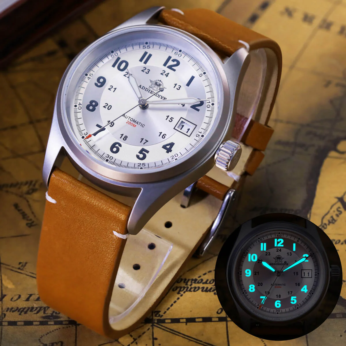 ★Flash Sale★ADDIESDIVE® Men's Elegant Automatic Watch Diver 200M (AD2048) - Image 5
