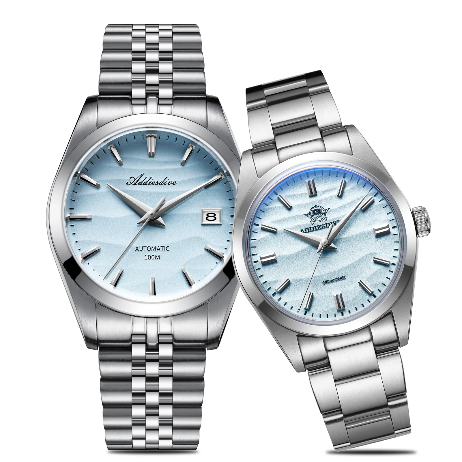 His & Hers Sand Dial Watches: 39mm Automatic & 36mm Quartz - Image 3
