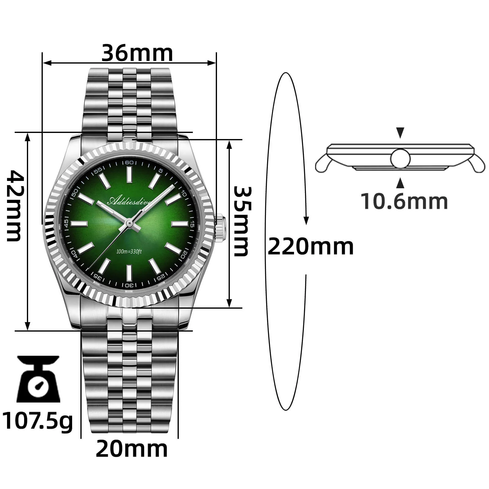 ★Holiday Sale★Couple Watch Set – 36mm Men & 28mm Women Matching Watches - Image 14