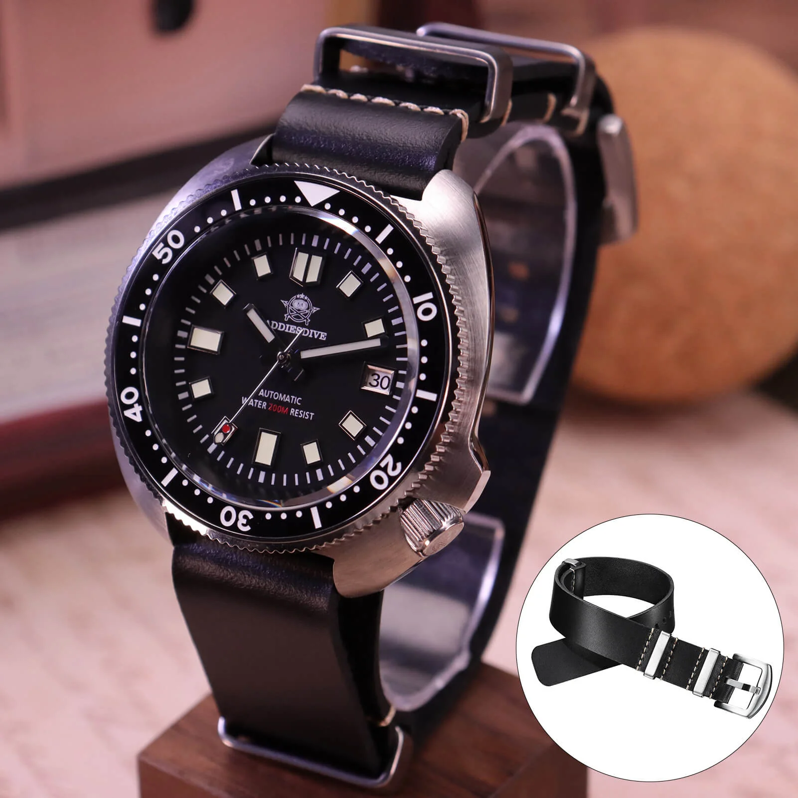 ★India Warehouse★ADDIESDIVE 20mm Premium Quality Leather Strap - Image 7