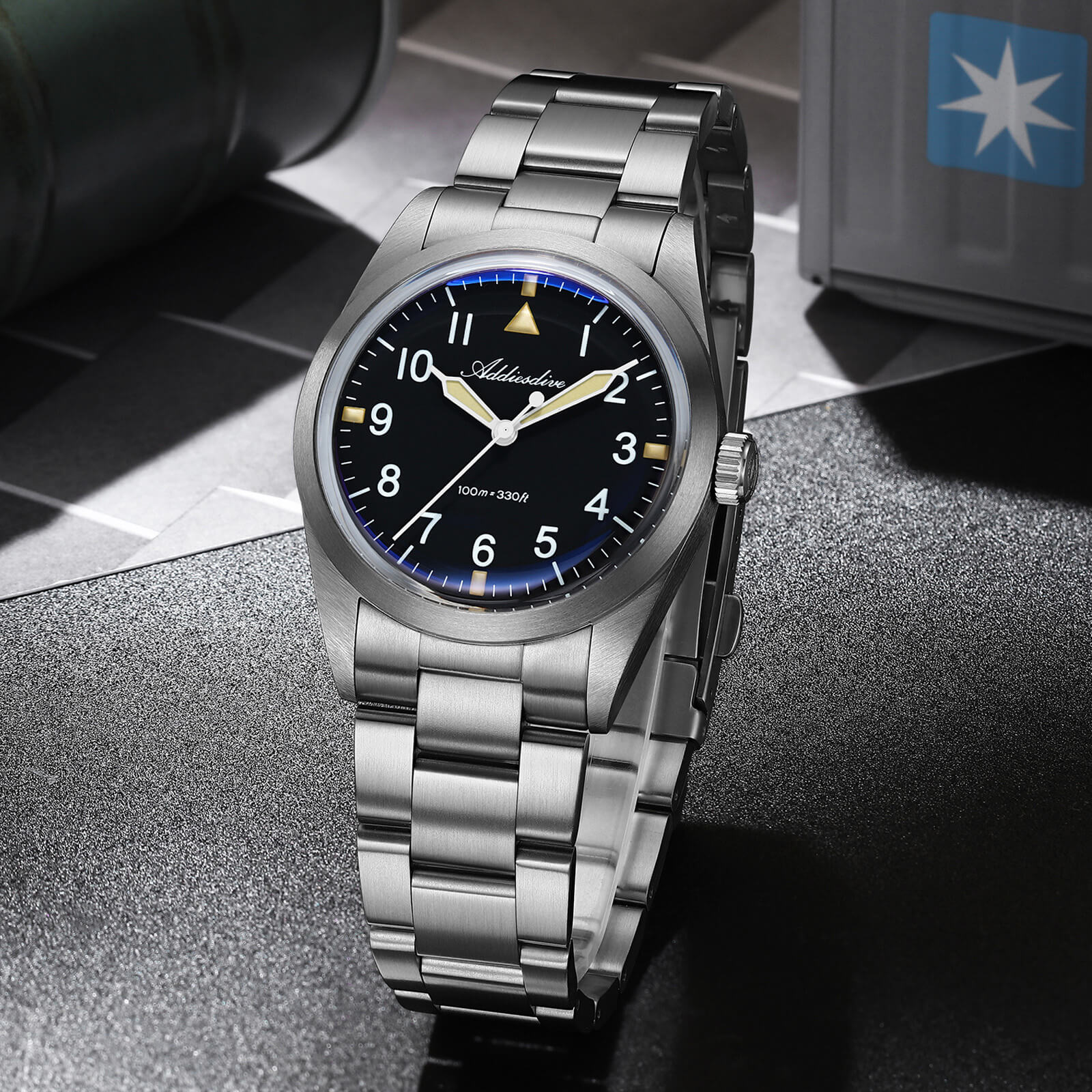 ★Holiday Sale★Addiesdive 36mm Titanium Military Field Watch AD2502 - Image 8