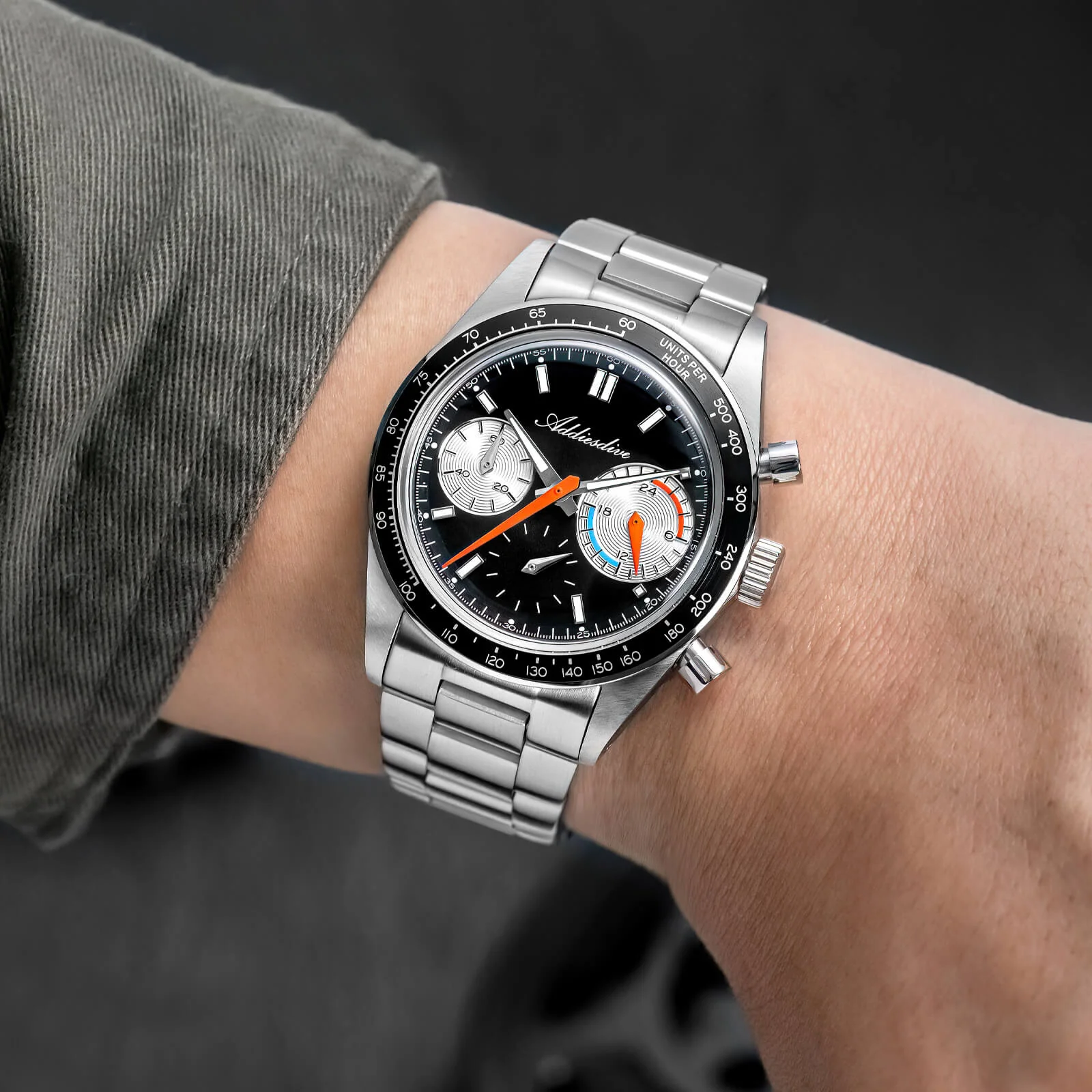 ADDIESDIVE 37mm VK63 Racing Chronograph Quartz Watch AD2539 - Image 11