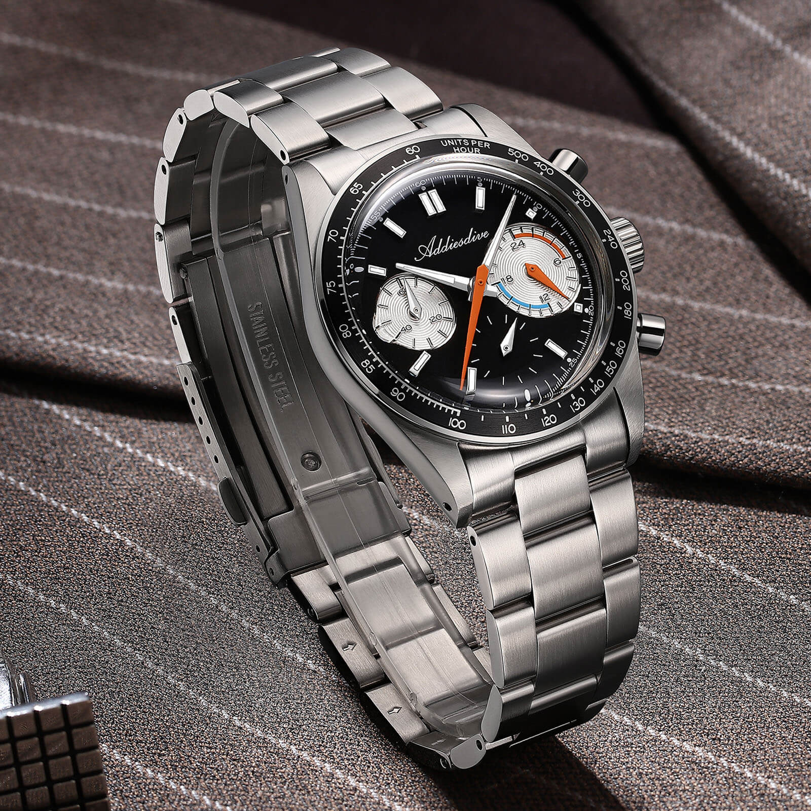 ADDIESDIVE 37mm VK63 Racing Chronograph Quartz Watch AD2539 - Image 14