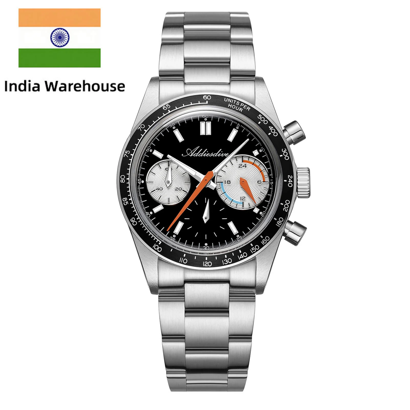 ★India Warehouse★ADDIESDIVE 37mm VK63 Racing Chronograph Quartz Watch AD2539 - Image 2