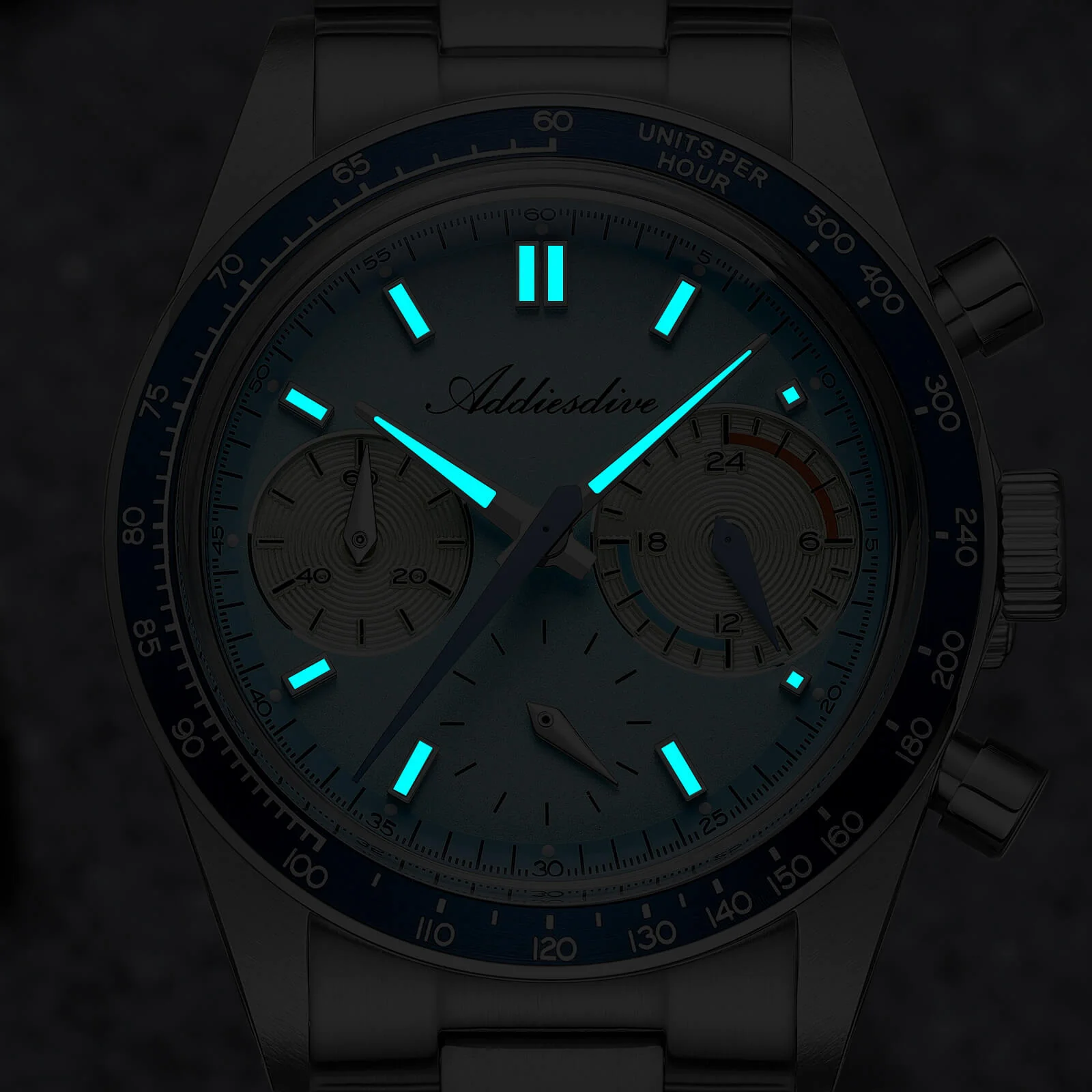 ★India Warehouse★ADDIESDIVE 37mm VK63 Racing Chronograph Quartz Watch AD2539 - Image 8