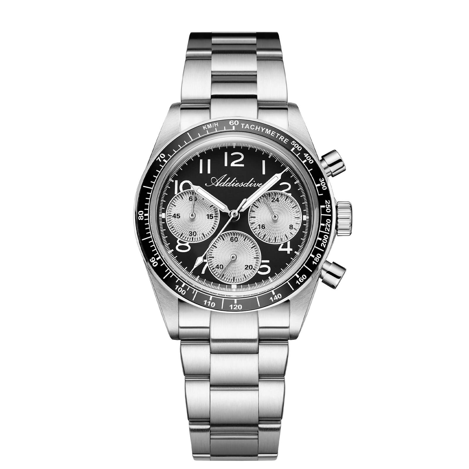 ★India Warehouse★ADDIESDIVE 37mm VK63 Triple-Register Chronograph Watch AD2517 - Image 2