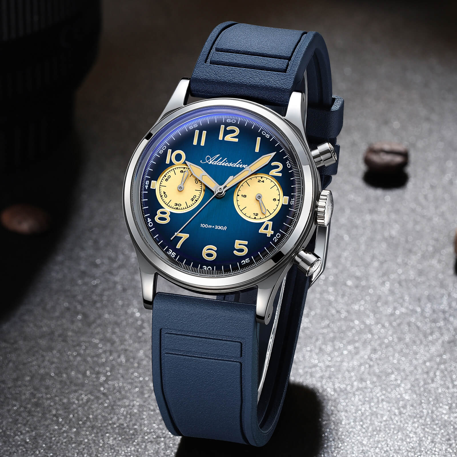 ★Holiday Sale★ADDIESDIVE 38mm VK64 Chronograph Watch AD2516 - Image 3