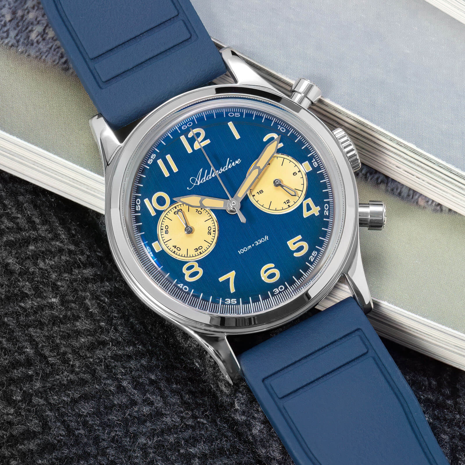 ★Holiday Sale★ADDIESDIVE 38mm VK64 Chronograph Watch AD2516 - Image 7