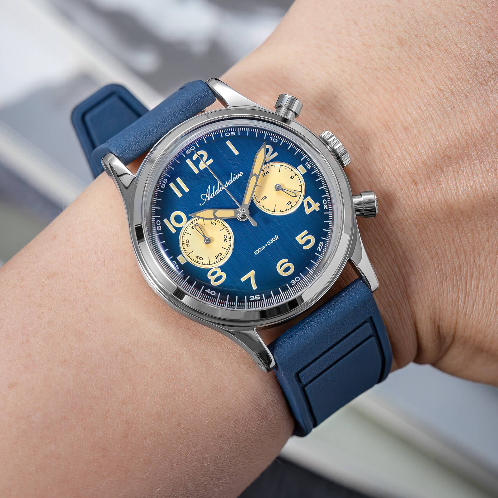 ★Holiday Sale★ADDIESDIVE 38mm VK64 Chronograph Watch AD2516 - Image 8